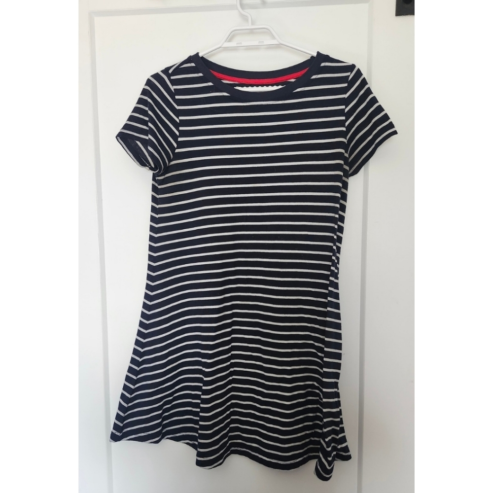 Classic Cotton Nautical Striped Midi-Mini Dress